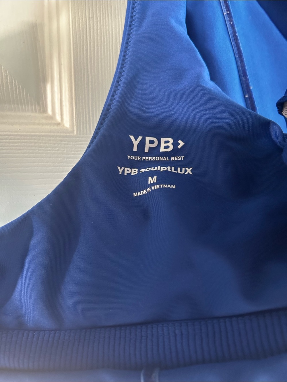 Abercrombie YPB Women's Royal Blue Velvet Activewear Sports Bra and Leggings Set - Picture 2 of 5